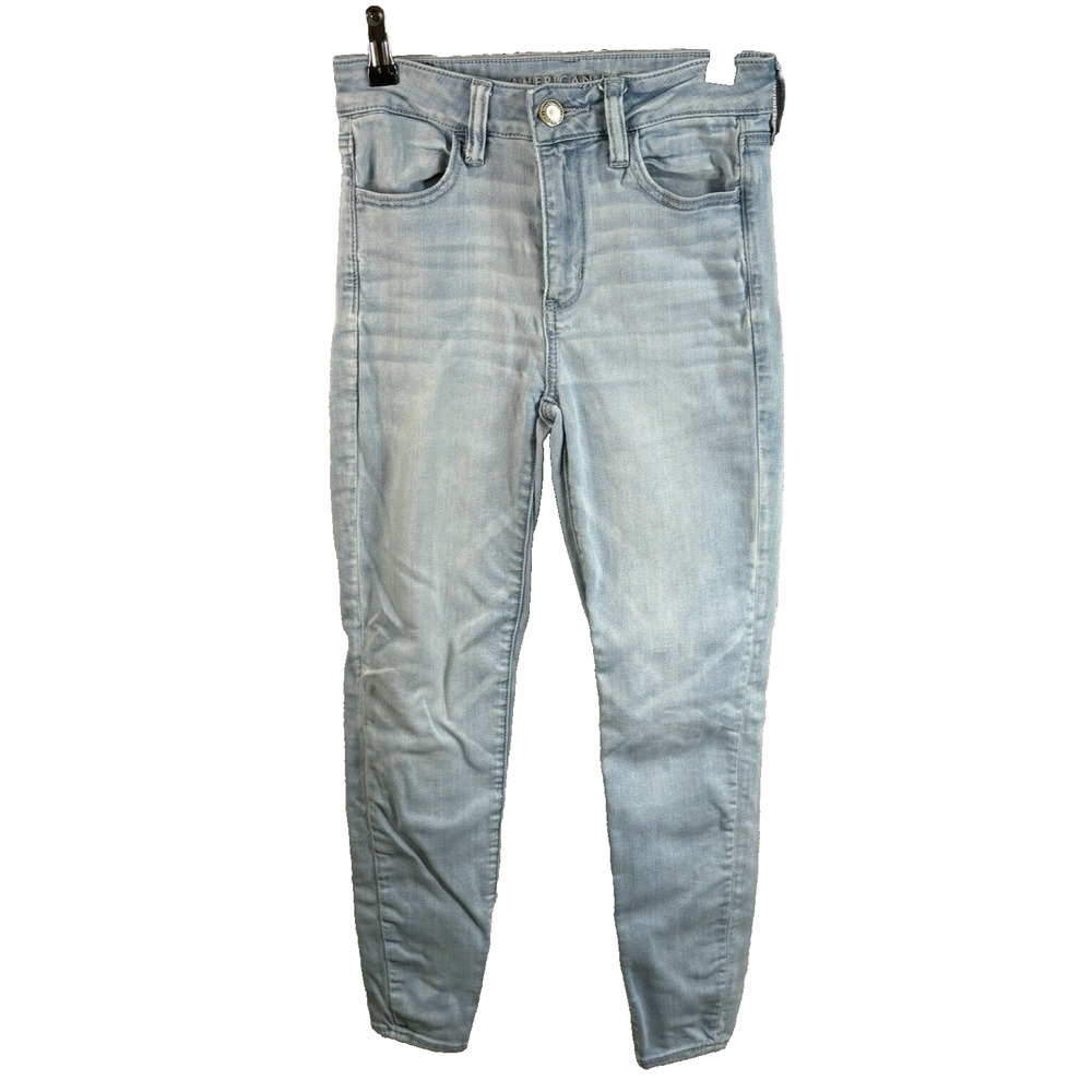 American Eagle Next Level Stretch Hi-Rise Jeggings Women's Size 4‎ Light Blue